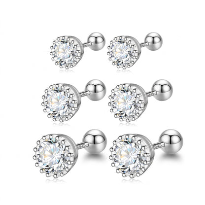 Aretes Minimalistas con Zirconia