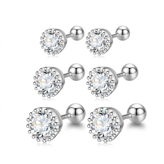 Aretes Minimalistas con Zirconia