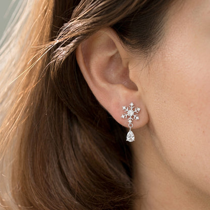 Aretes Nieve Navideña