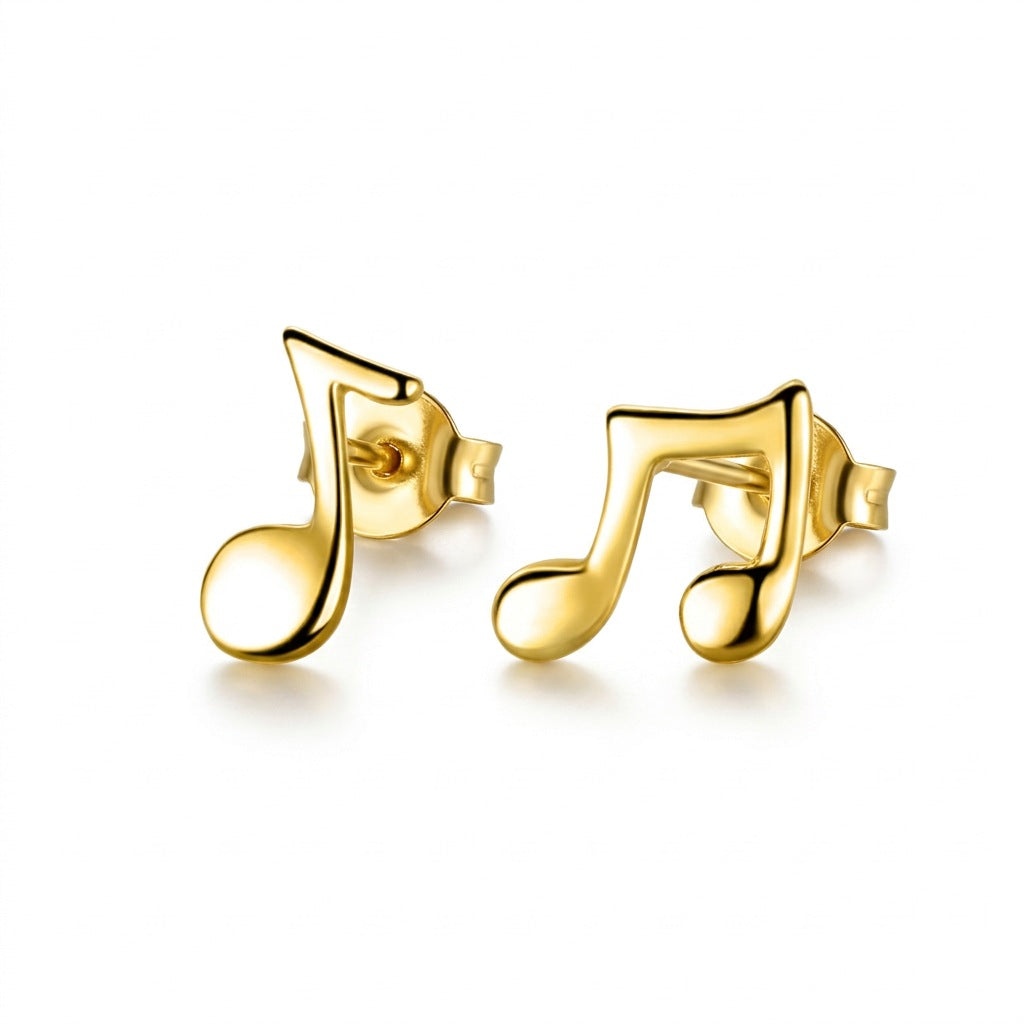 Aretes Nota Musical en Cuatro Estilos