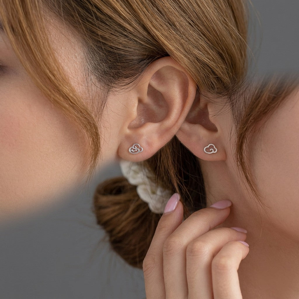 Aretes Nube Calada