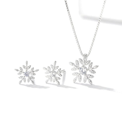 Aretes o Collar Copo de Nieve