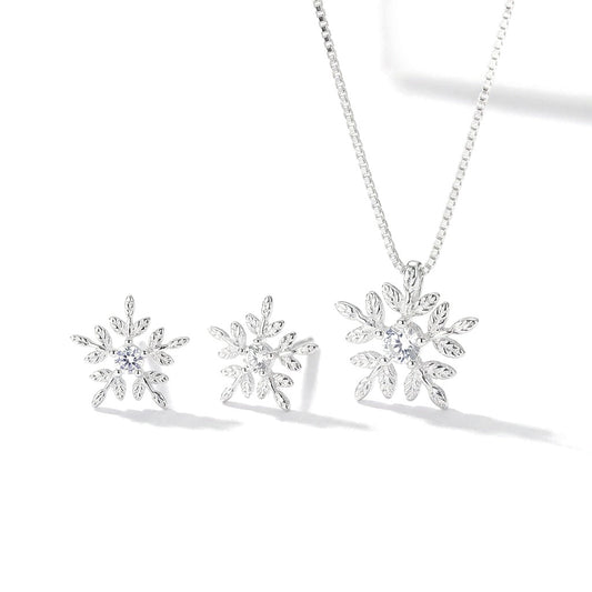 Aretes o Collar Copo de Nieve