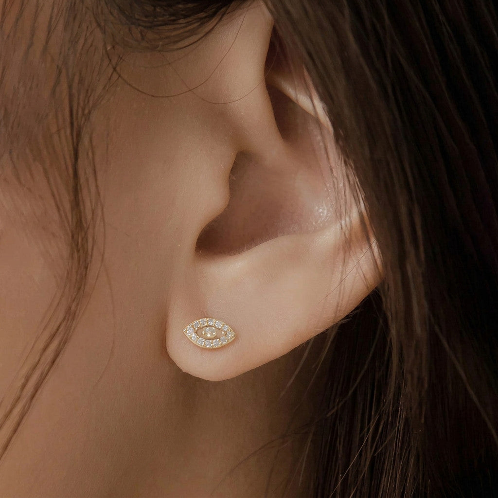 Aretes Ojo de la Sabiduría con Zirconias
