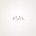 Aretes Orca plateados