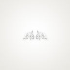 Aretes Orca plateados
