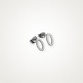 Aretes Óvalo hueco plateados