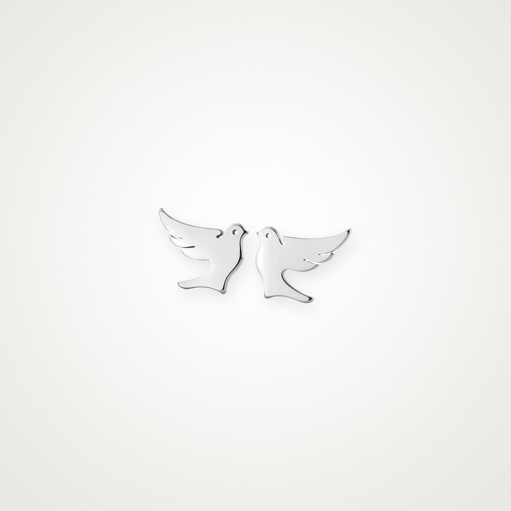 Aretes Palomitas plateados