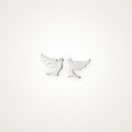 Aretes Palomitas plateados