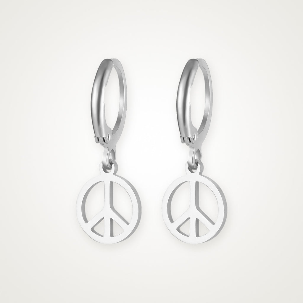 Aretes Paz plateados