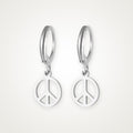 Aretes Paz plateados