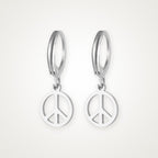 Aretes Paz plateados