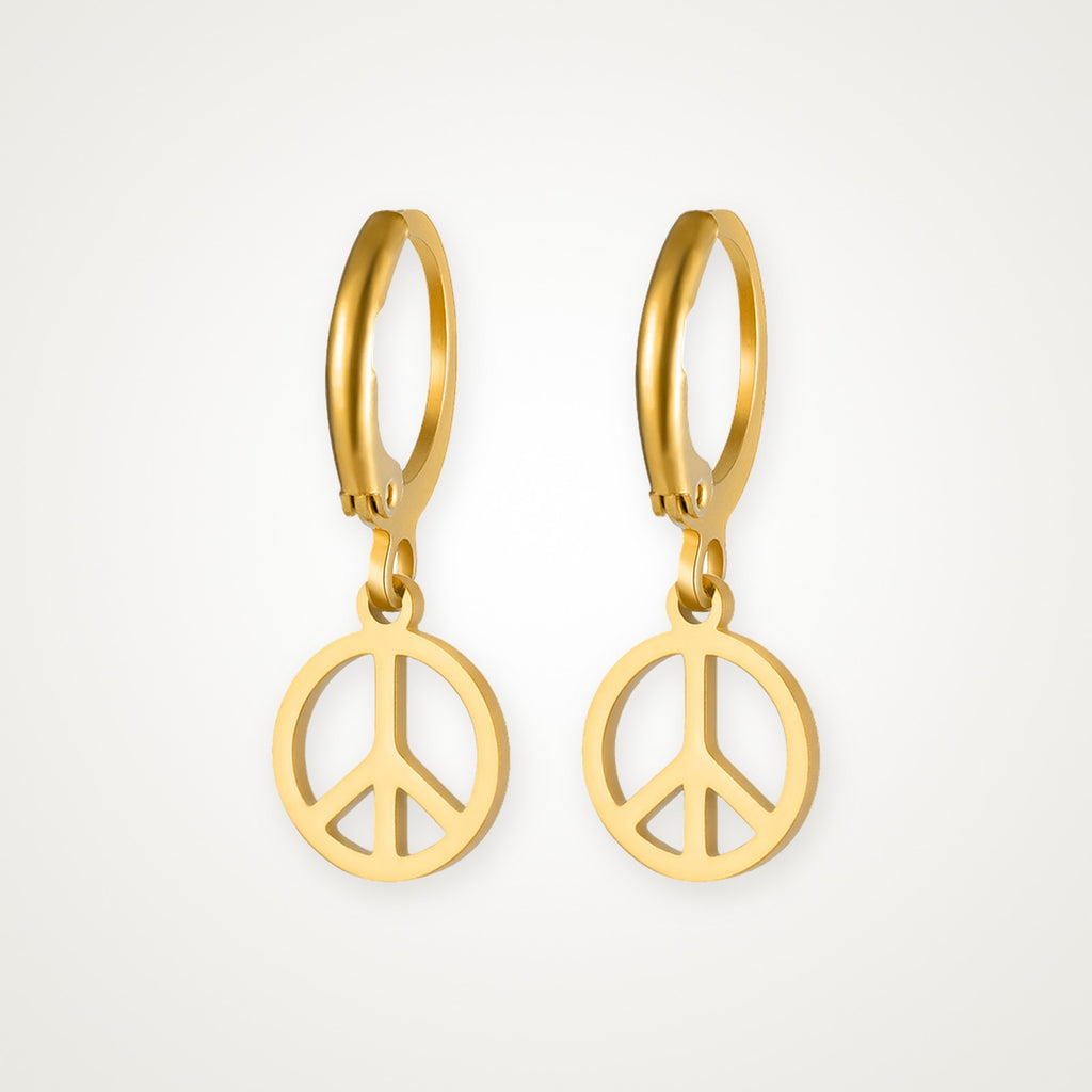 Aretes Paz dorados