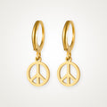 Aretes Paz dorados