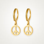 Aretes Paz dorados