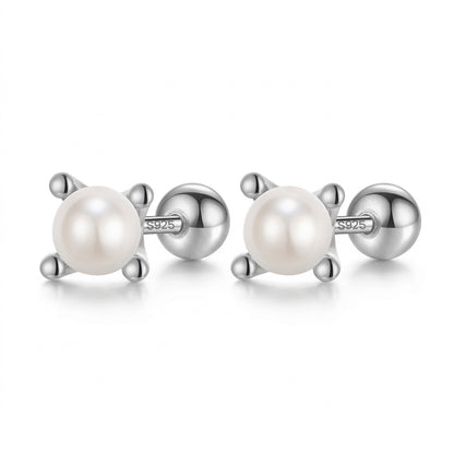 Aretes Perla con Rosca