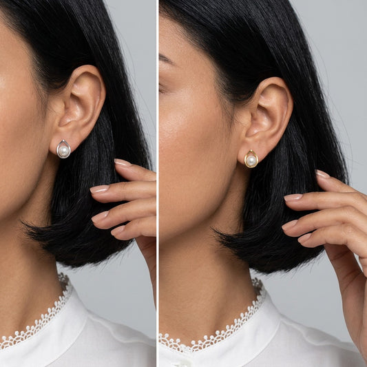Aretes Perla en Gota