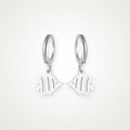 Aretes Pez tropical plateados