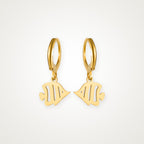 Aretes Pez tropical dorados