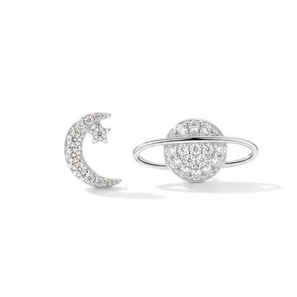 Aretes Planeta, Estrella y Luna Brillantes