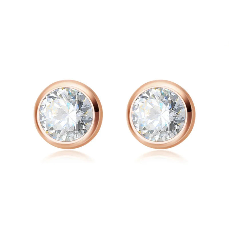 Aretes Punto de Luz con Zirconia