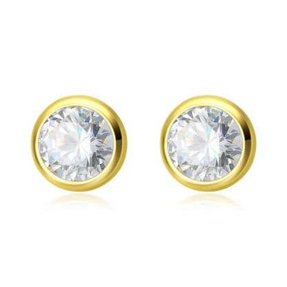 Aretes Punto de Luz con Zirconia
