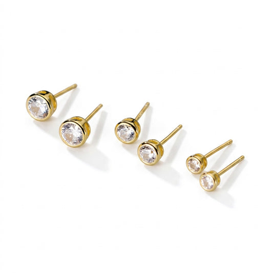 Aretes Punto de Luz con Zirconia