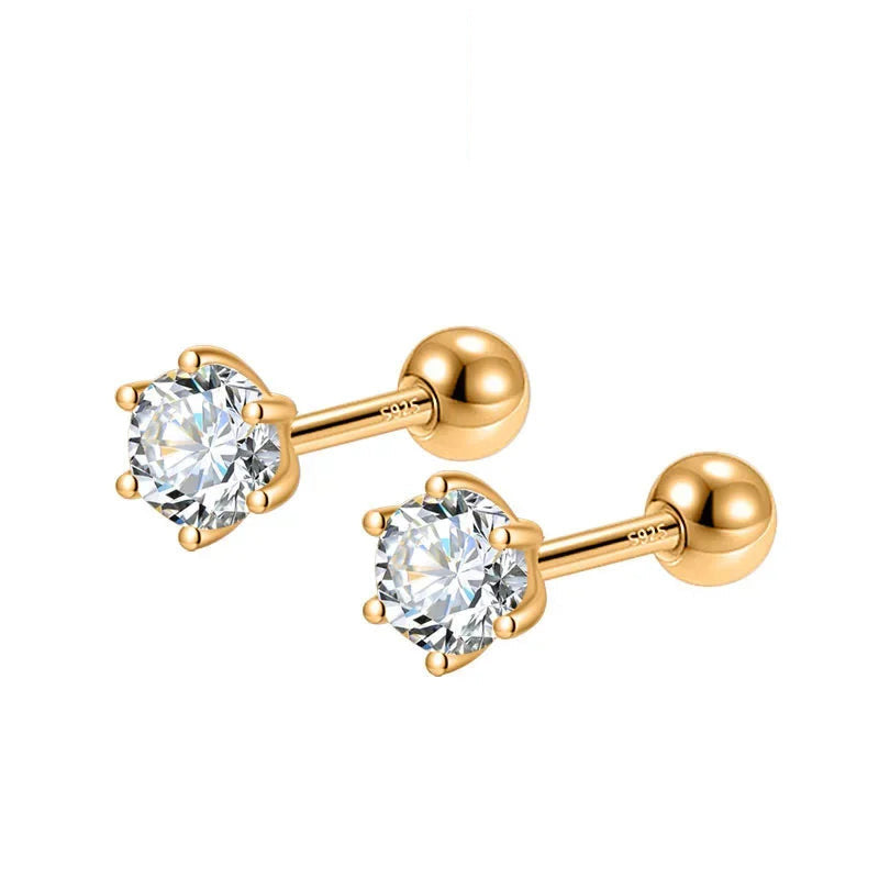 Aretes Punto de Luz de Seis Garras