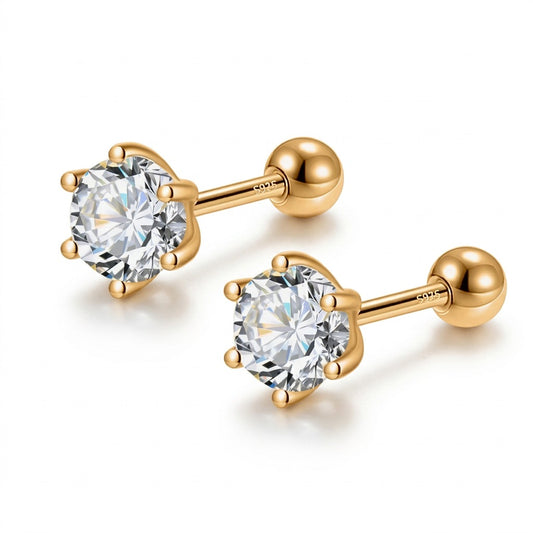 Aretes Punto de Luz de Seis Garras