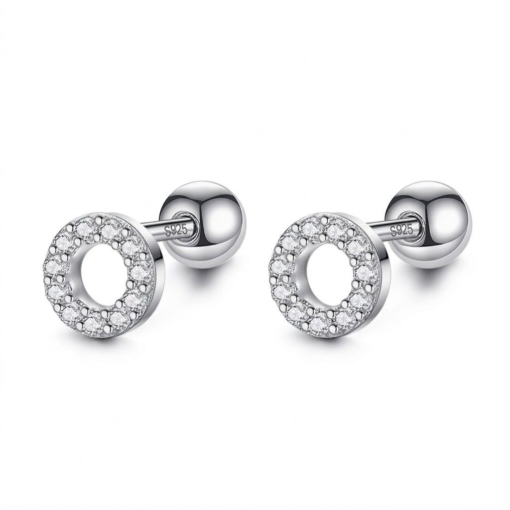 Aretes Redondos con Zirconias