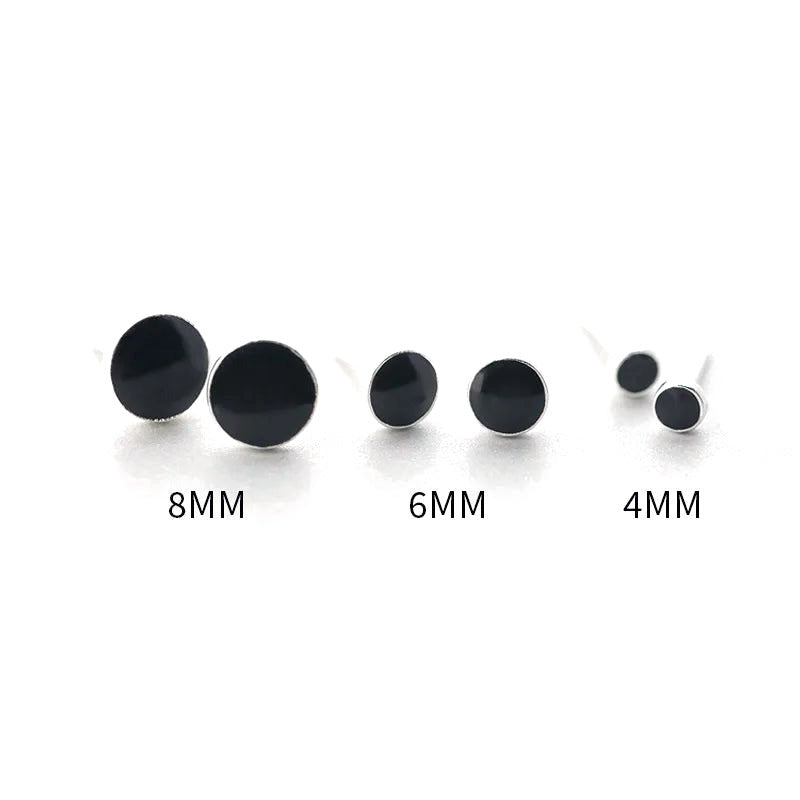 Aretes Redondos Negros