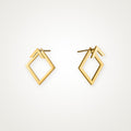 Aretes Rombo de alambre dorados
