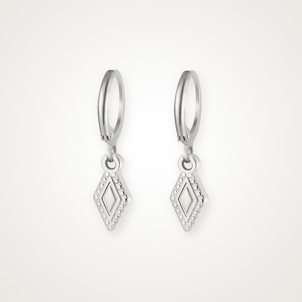 Aretes Rombo plateados