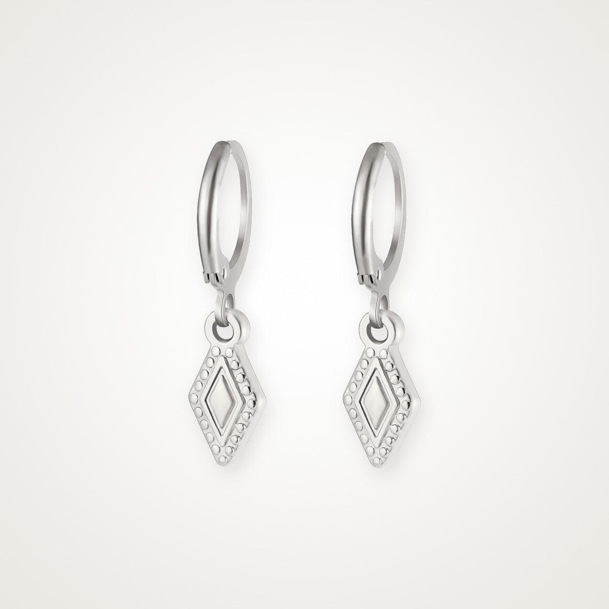 Aretes Rombo plateados