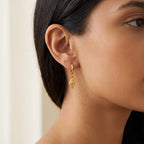 Aretes Rombo dorados puestos