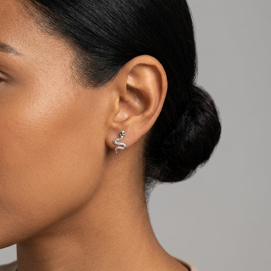 Aretes Serpiente en Espiral