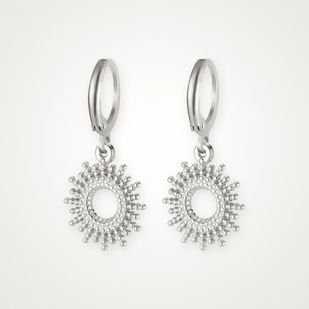 Aretes Sol plateados