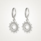 Aretes Sol plateados