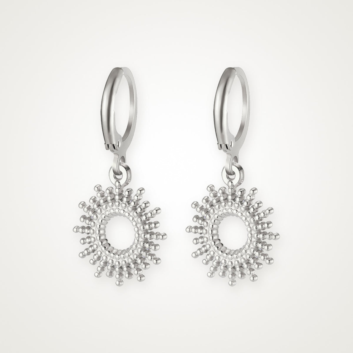 Aretes Sol plateados