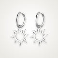 Aretes Sol tótem plateados