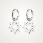 Aretes Sol tótem plateados
