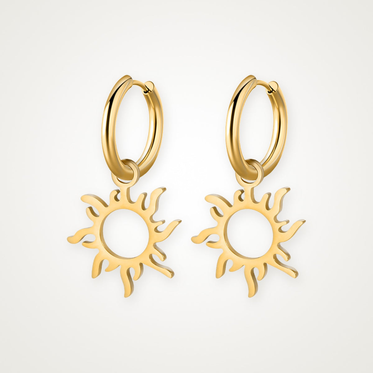 Aretes Sol tótem dorados