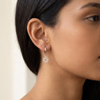 Aretes Solecito plateados puestos