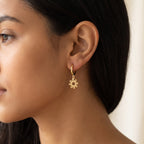 Aretes Solecito dorados puestos