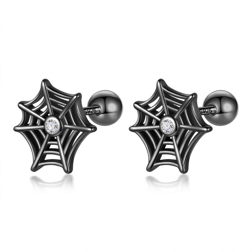 Aretes Telaraña Negra