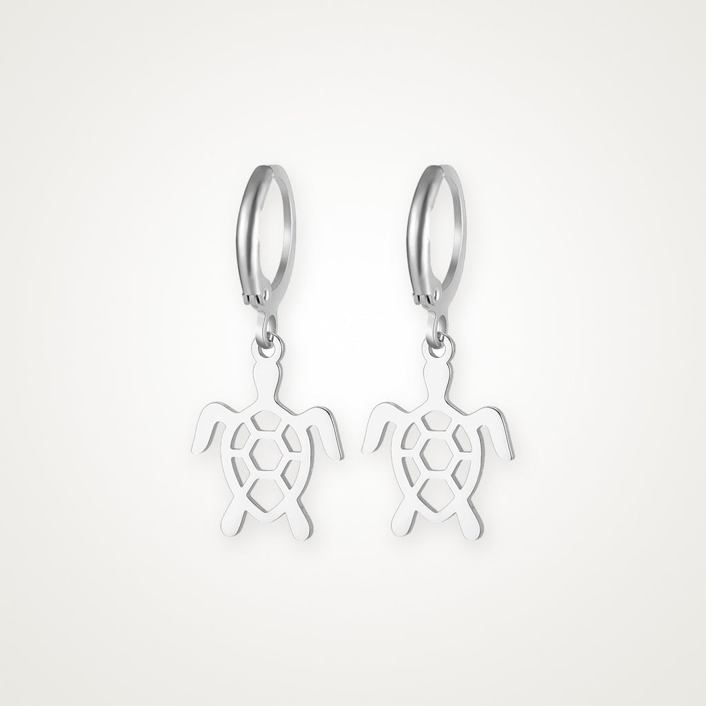 Aretes Tortuguita plateados