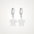 Aretes Tortuguita plateados