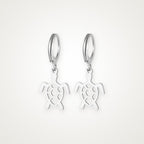 Aretes Tortuguita plateados