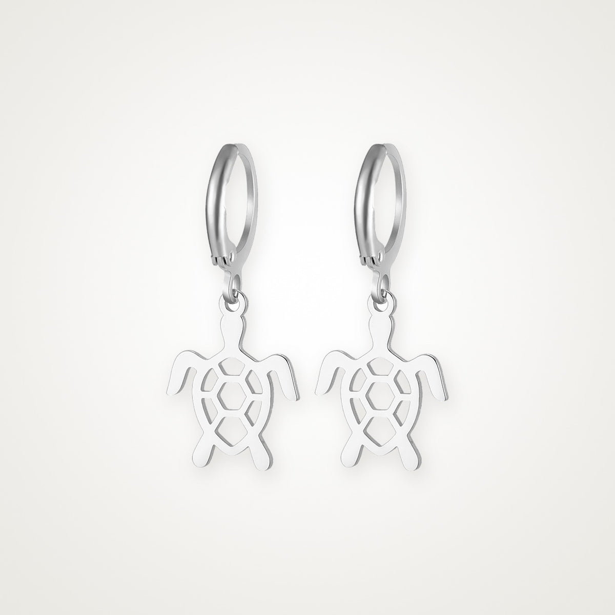 Aretes Tortuguita plateados