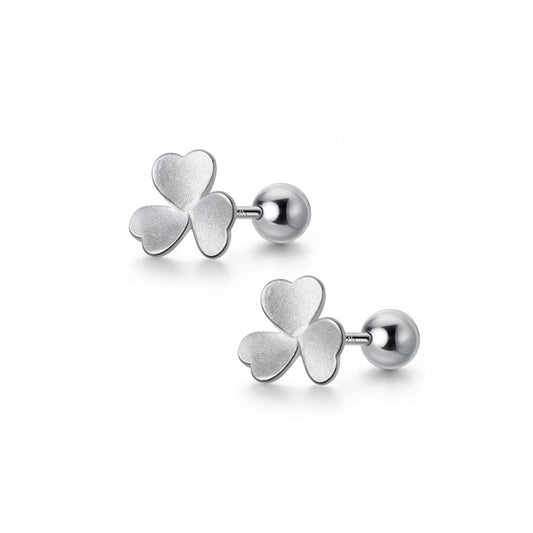 Aretes Trébol con Rosca